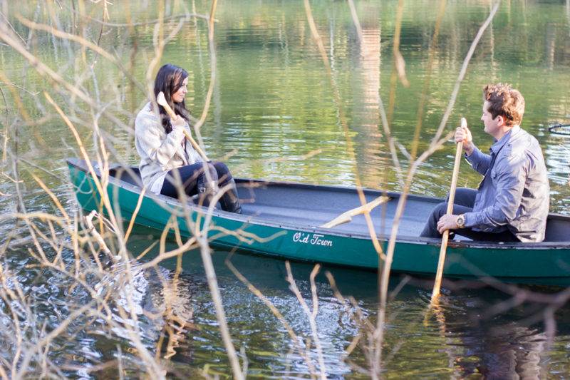 Canoe engagement session