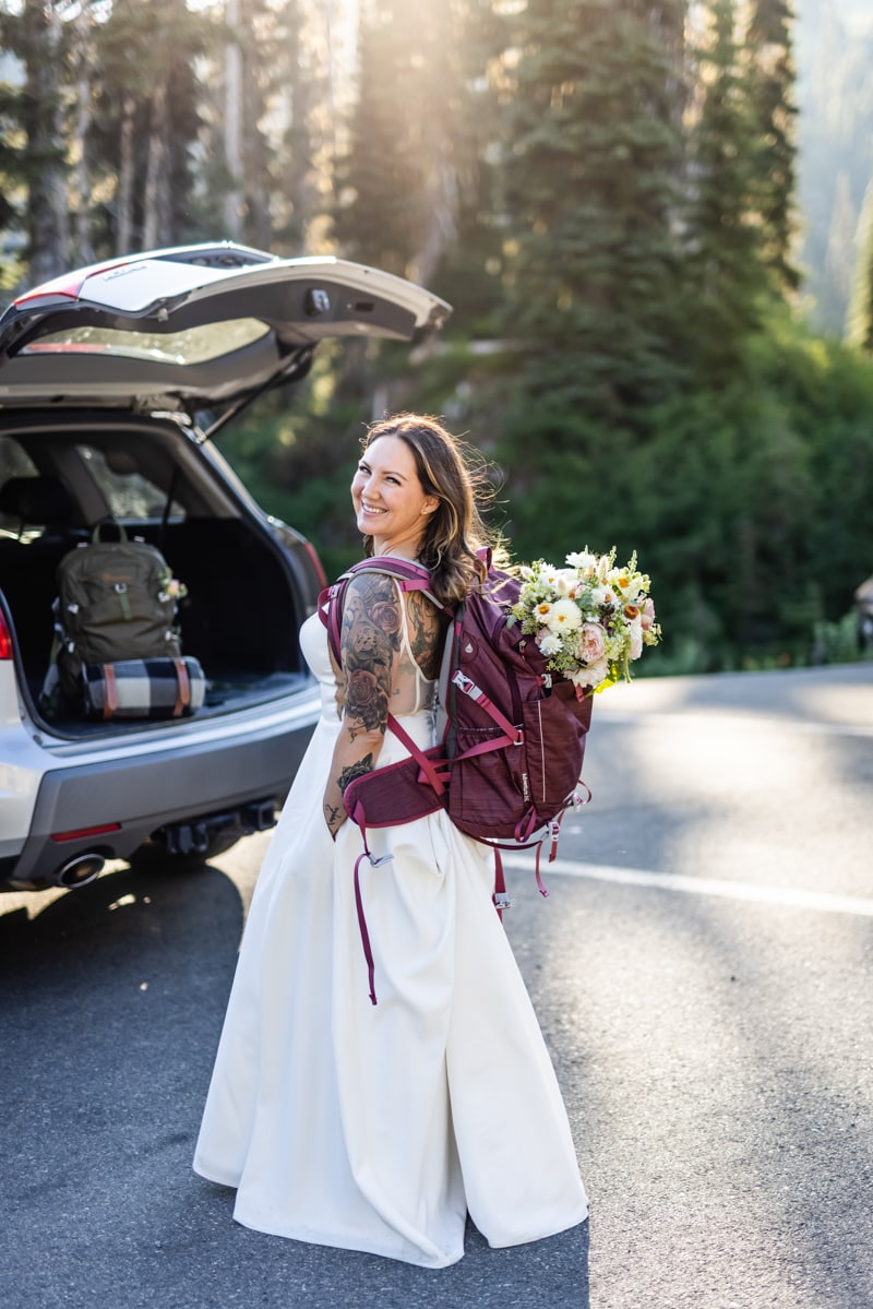 Backpacking elopement