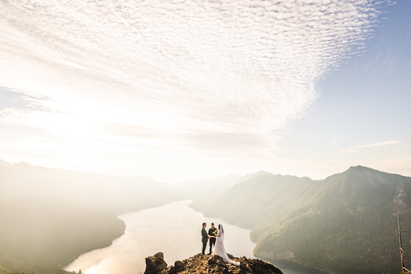 Olympic National park elopement ceremony