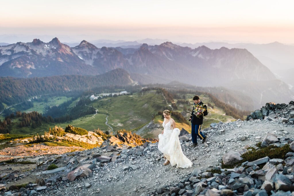 Mt. Rainier’s natural beauty provides the perfect scene for every moment of your special day